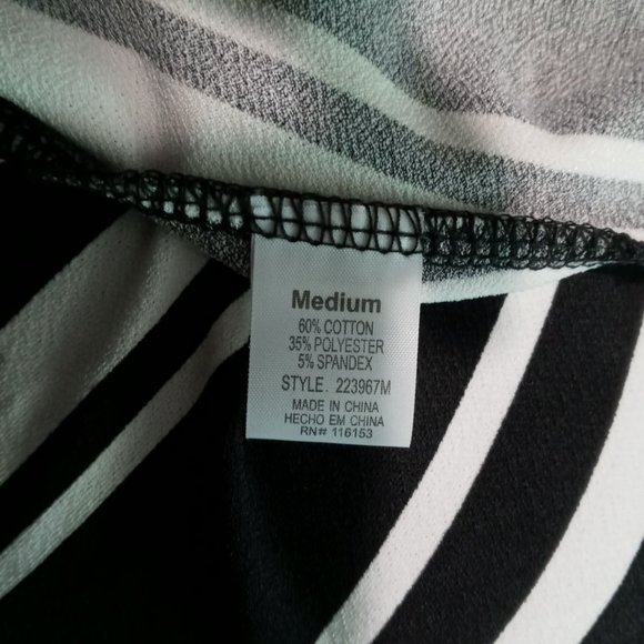 NWT Thyme + Honey Womens Size Medium Black White Attached Wrap Around Maxi - Picture 4 of 9